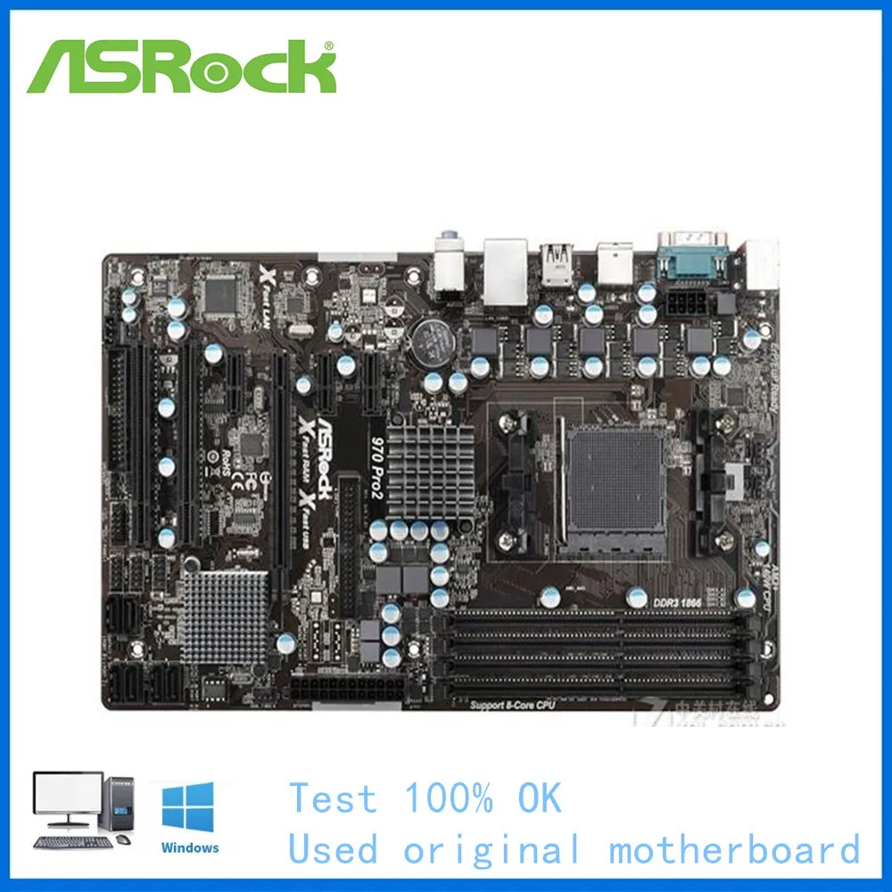 Материнская плата для настольного компьютера ASRock 970 Pro2 разъем AM3 + DDR3 FX/Phenom II/Athlon II
