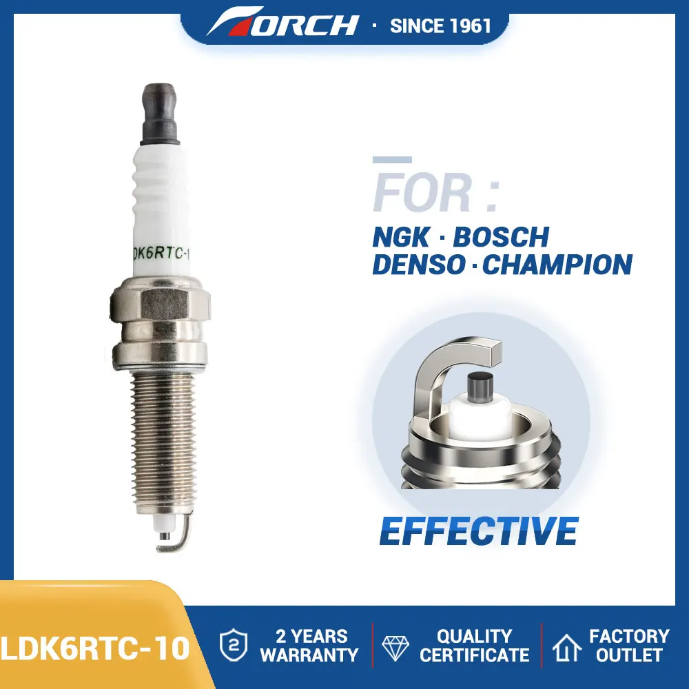 

China Original TORCH LDK6RTC-10 Spark Plug Engine Compatible with Candle LKR6D-10E Champion RER8YC