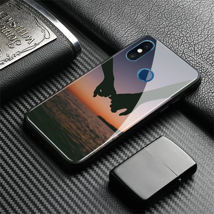 Custom made diy photo Customize image Glass Silicone Phone Case For Xiaomi Mi 8 9 10 SE Mix 2 2S MAX 3 redmi note 9 8 5 6 7 PRO