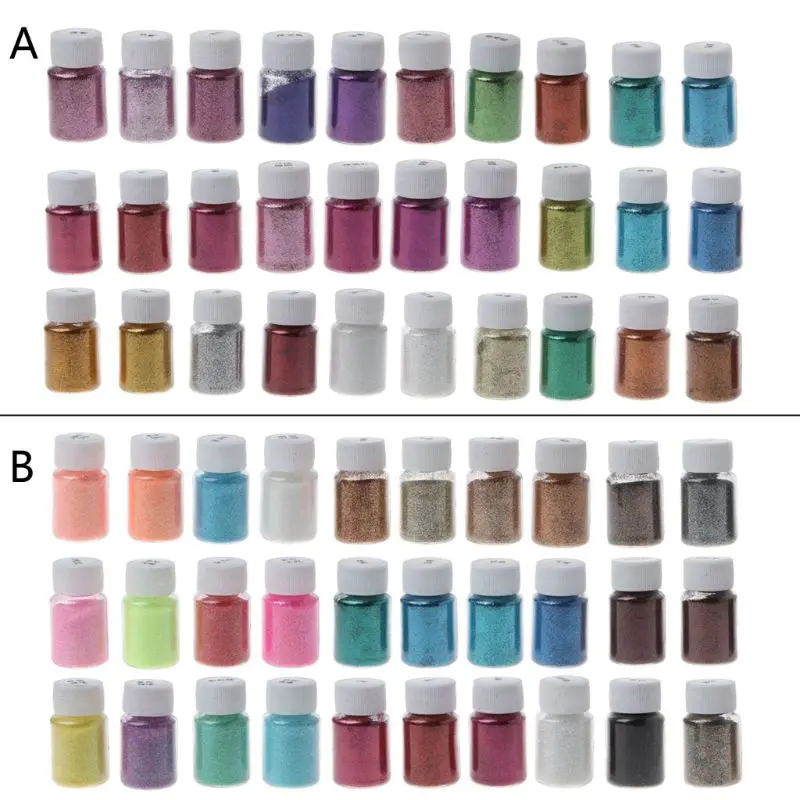 

30 Colors 10g Resin Casting Mold Glitters Sequains Pigment Large Kit Makeup Jewelry Fillings Nail Art Jewelry Making