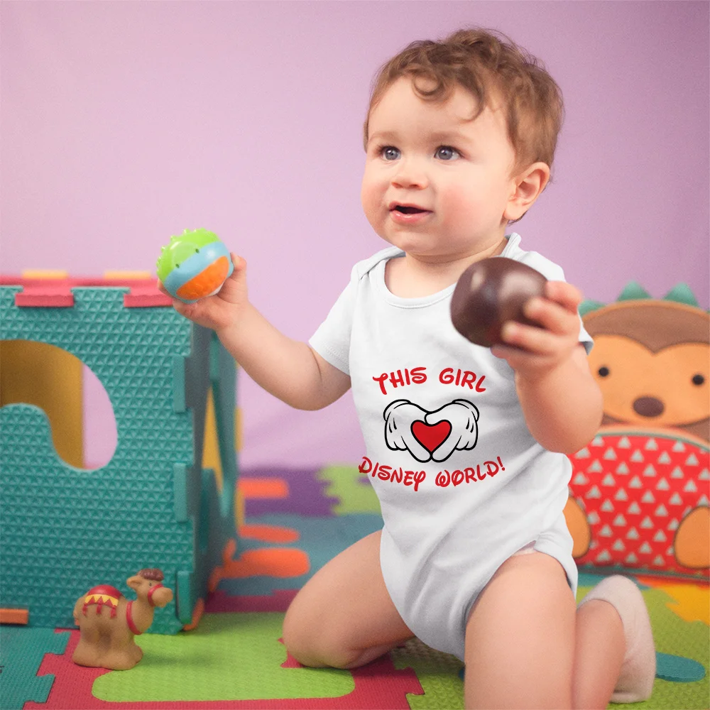 

Infant Romper New Year Costume Baby Disneyland Boys and Girls Same Style Jumpsuit Summer O-neck Comfortable Newborn Bodysuit
