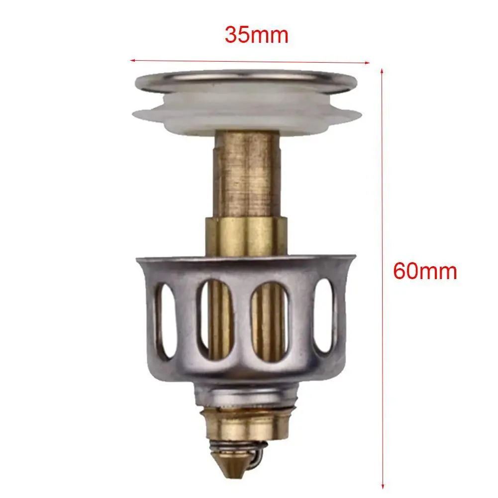 

1PC Universal Wash Basin Bounce Drain Filter 2 In 1 Bathroom Shower Bathtub Stopper Accessories Sink Vanity Floor Drain N8W5