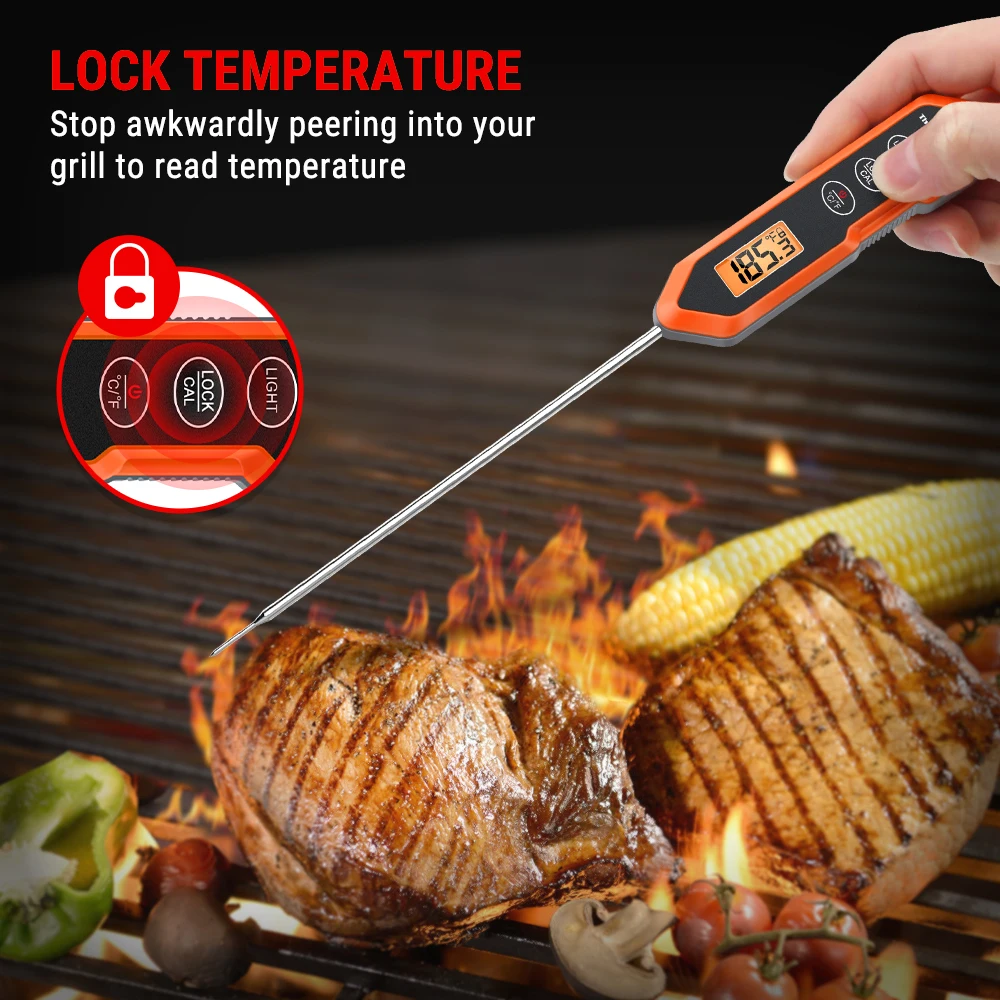 ThermoPro TP15H Waterproof Fast Reading Kitchen Food Cooking Thermometer BBQ Oven Meat With Backlit Display | Дом и сад