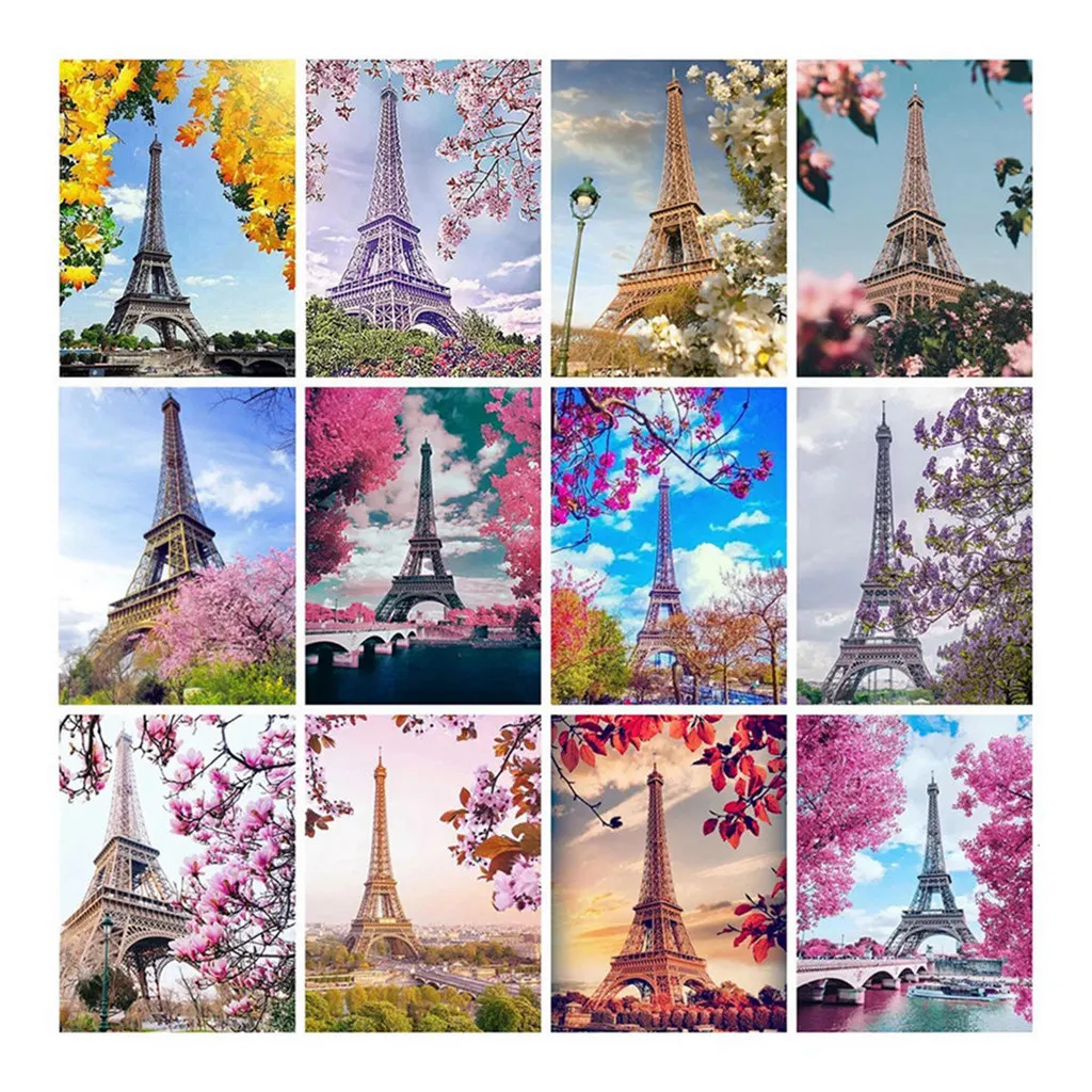 

Diamond Painting 5D Eiffel Tower Embroidery Rhinestone Cross Stitch For Kids Adult Home Office Living Room Decor Gift Factory