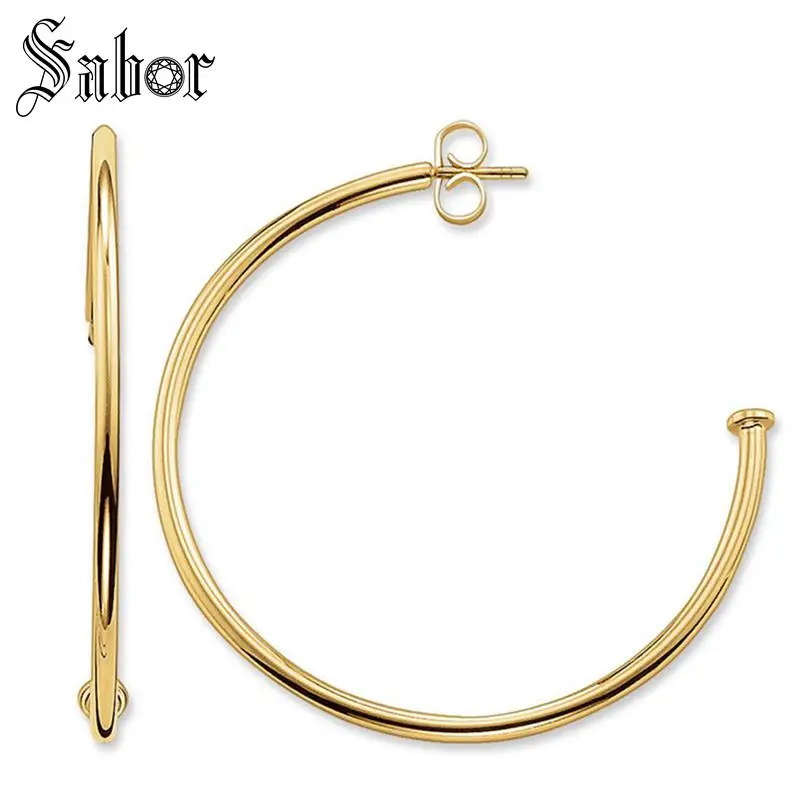 Складные серьги кольца с золотыми бусинами подарочные для мужчин и женщин модные