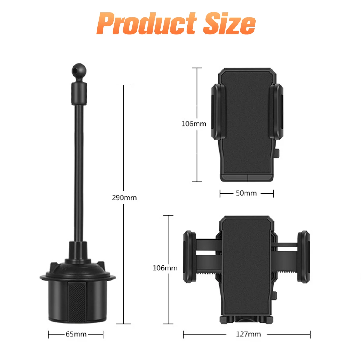 universal car cup mount mobile phone holder stand adjustable gooseneck cradle support in car smartphone accessories free global shipping