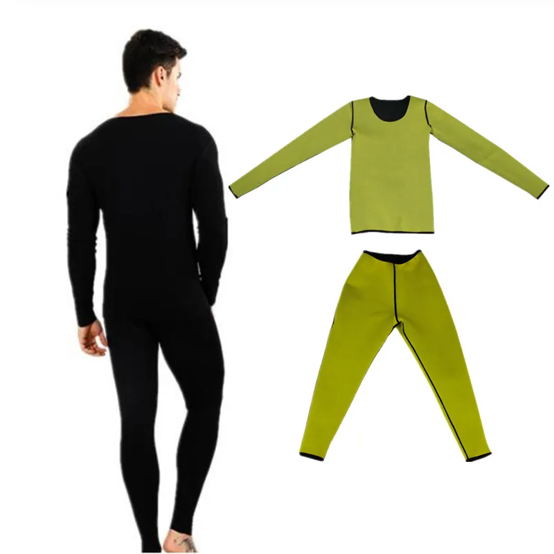 Утягивающие штаны с длинным рукавом для мужчин Неопреновая тренировочная сауна