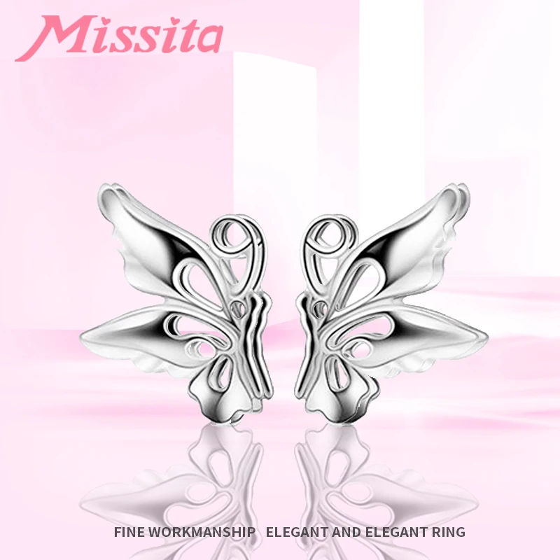 MISSITA 100% 2019 новые модные серьги-гвоздики в форме бабочки для женщин Свадебные