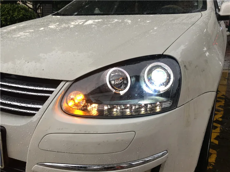 AKD автомобильный Стайлинг для VW Jetta фары 2006-2010 Jetta Mk5 светодиодный налобный фонарь светодиодный DRL Биксеноновые линзы Высокий Низкий луч парковка