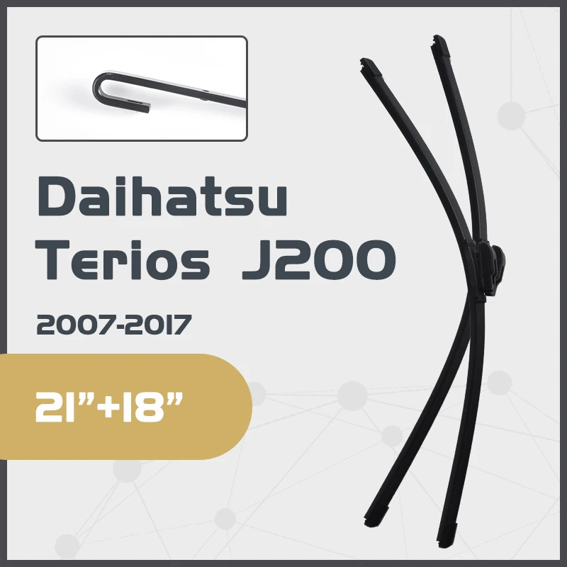 Двусторонние резиновые щетки стеклоочистителя для Daihatsu Terios J200 2007-2017 18 + 21 дюйм -