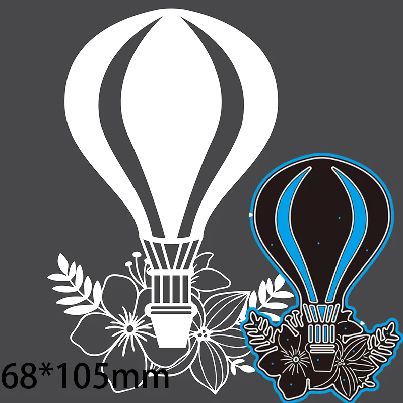 

Cutting Dies Hot Air Balloon and Flowers DIY Scrap Booking Photo Album Embossing Paper Cards 68*105mm