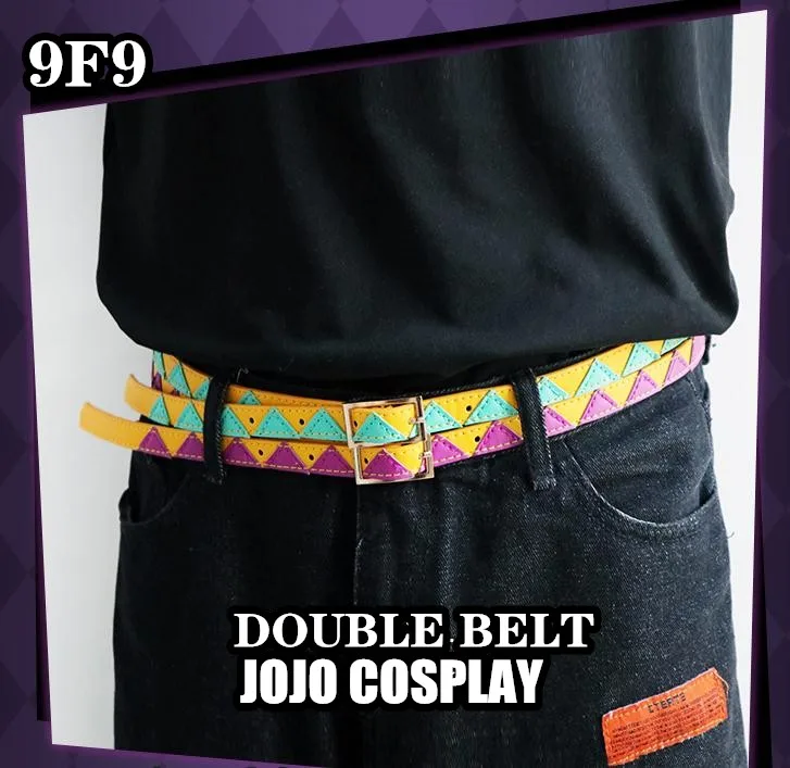 Бесплатная доставка новый двойной ремень высокое качество Джоджо странные