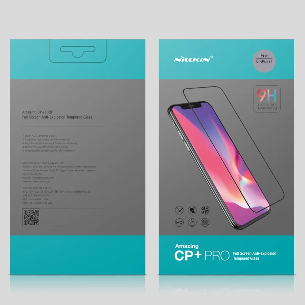 NILLKIN CP+ Pro Полное покрытие стекло Крышка для oneplus 7T стекло Анти-взрыв 9H Закаленное стекло протектор экрана для oneplus 7t
