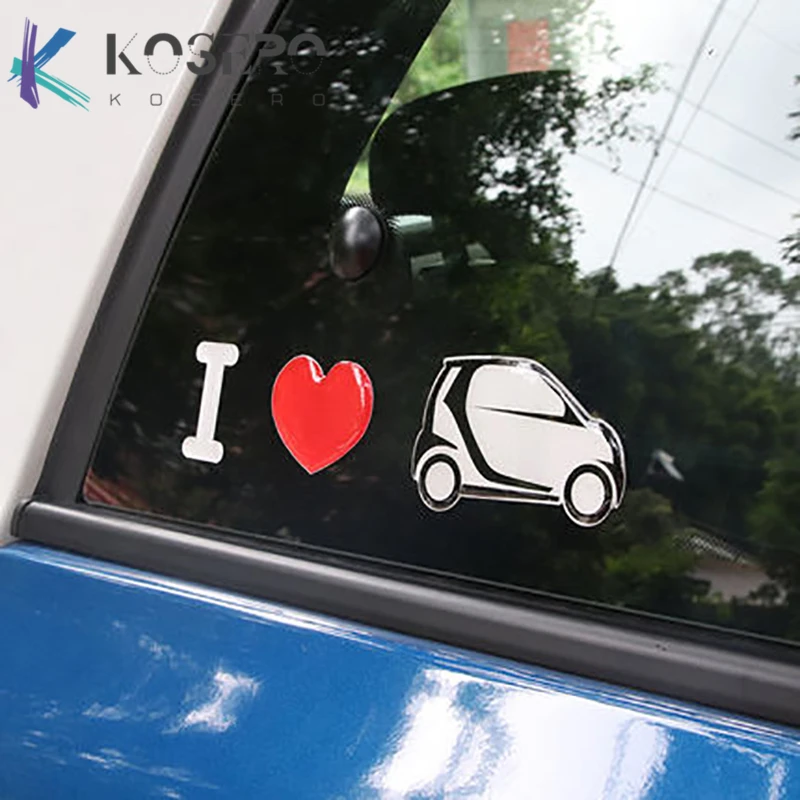 Умная 3D эпоксидная наклейка Ilove, декоративные наклейки на дверь автомобиля для Mercedes smart 450 451 453Fortwo Forfour, Внешнее украшение