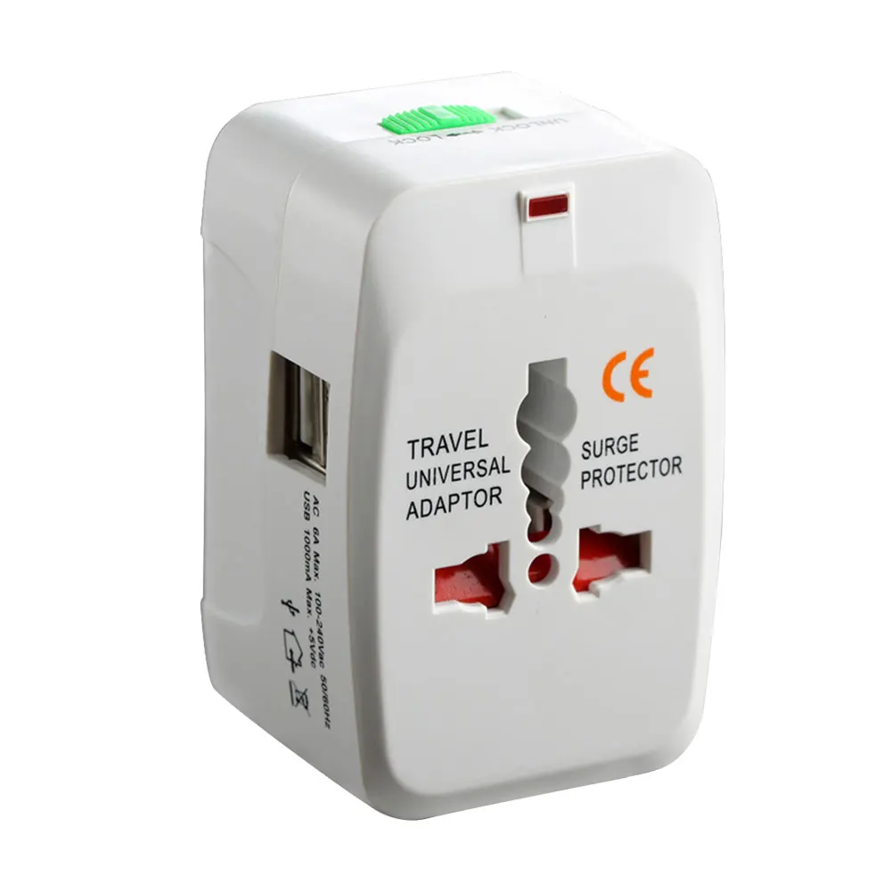 Mobile Phone Multifunctional Wall Charger World Universal Plug Dual USB Power Outlet Socket Converter Travel Adapter Electronic |