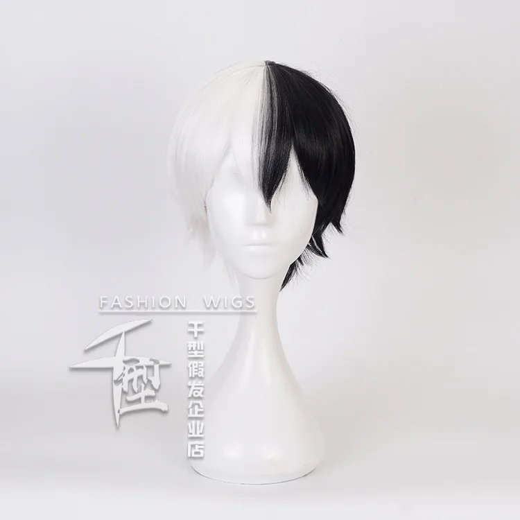 

Projectile theory breaks the projectile wheel dance black and white bear anthropomorthic cos wig black Jack