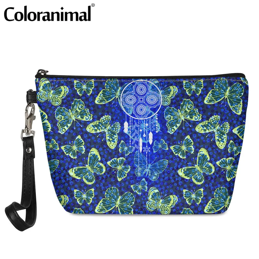 Новинка Модный женский косметичка Coloranimal с принтом бабочки в стиле Ловец снов