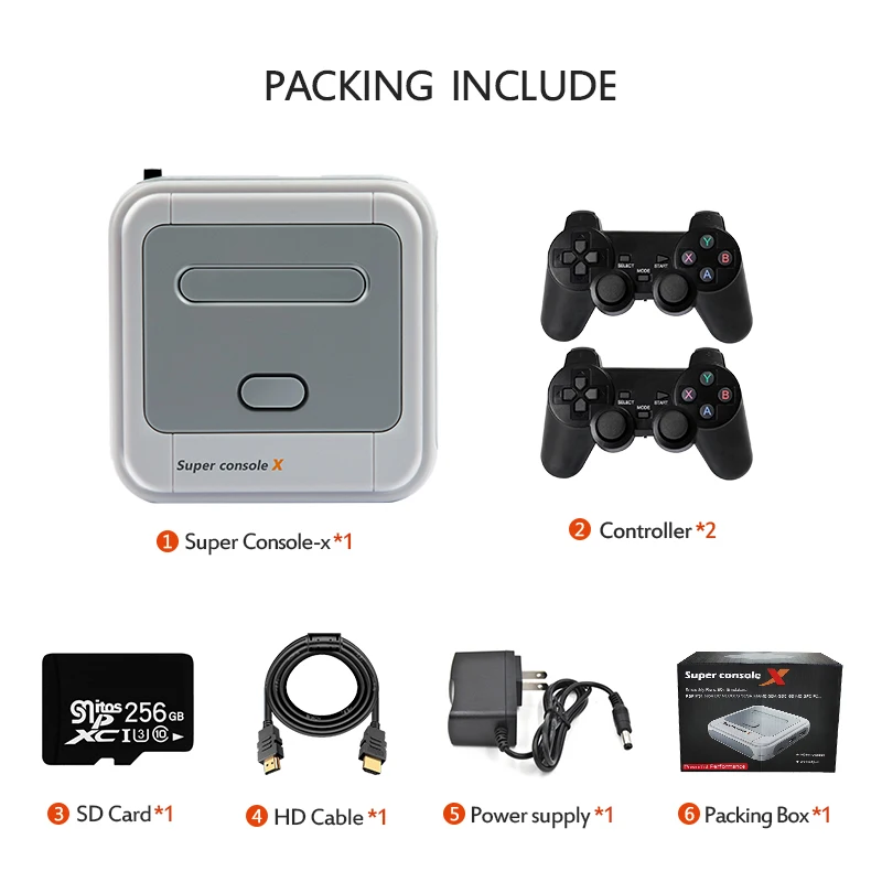 

Super Console X Portable Video Game Console Build In 51000+ Games 4K Output Support WIFI KODI Classic Retro Games Player N64 PSP