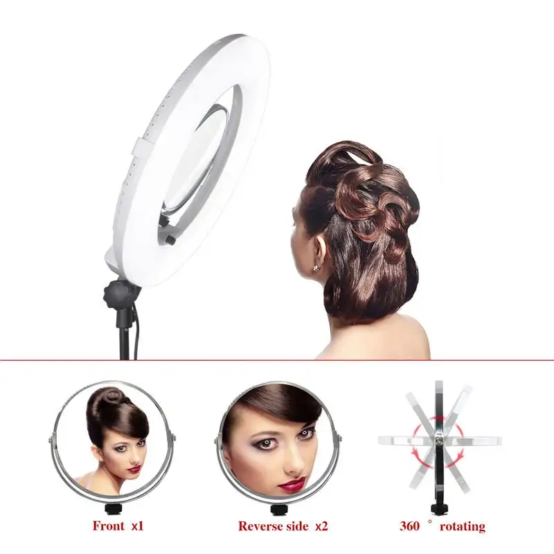 

Yidoblo FE-480II Bi-color Photo Studio Ring Light LED Video Light Lamp RC LCD Photographic Lighting 96W 5500K 480LED Lights