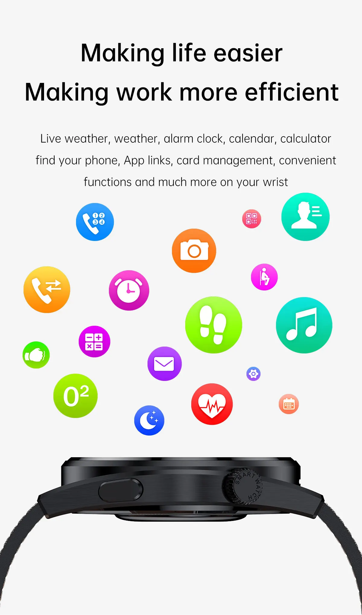 

LEMFO Smart Watch Men Smartwatch 2021 Bluetooth Call Heart Rate Monitor Music Control 390*390 HD Full Touch Screen Watch For Men