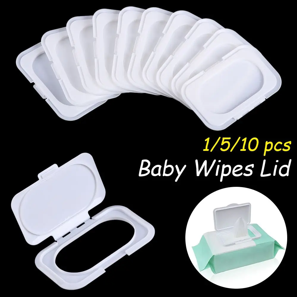 

1/5/10 pcs New Fashion Portable Box Lid Reusable Tissues Cover Baby Wipes Lid Flip Cover