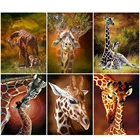 Алмазная вышивка с жирафом YI, картина с животными, Алмазная мозаика, домашний декор, настенное искусство