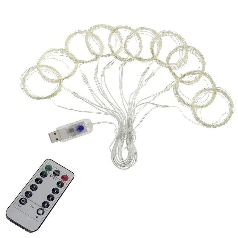 Светодиодный гирлянда для занавесок Рождественская светодиодный патио вечерние