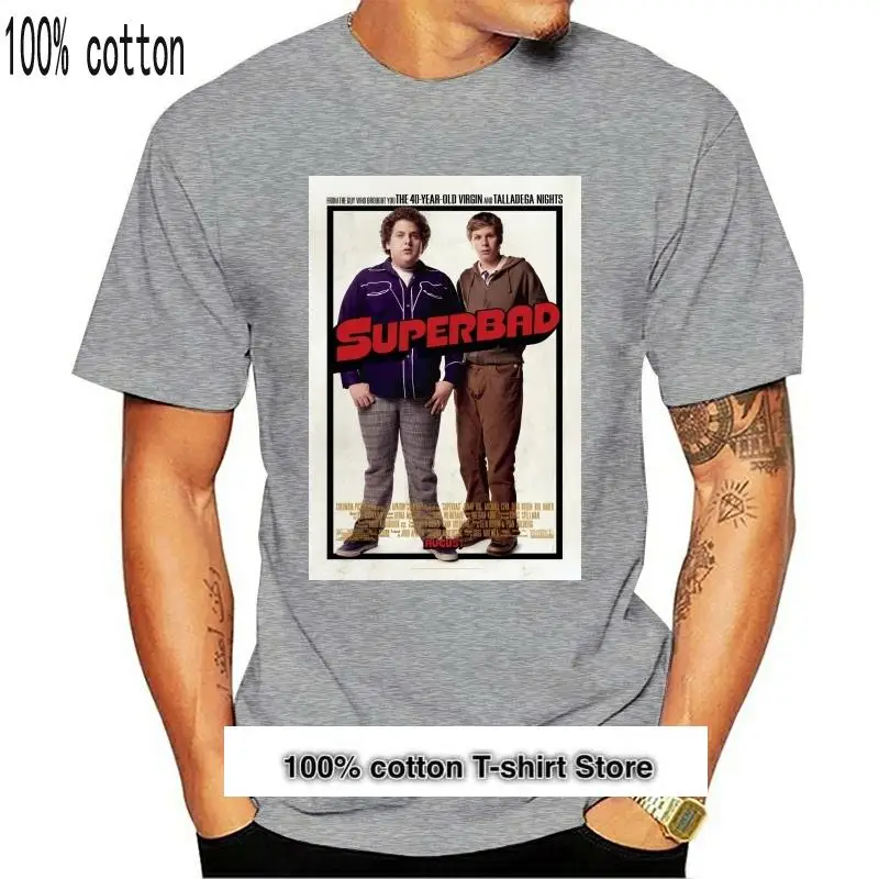 

Camiseta clásica de Superbad para hombre, póster de película, talla S-2Xl, regalo de cumpleaños, 2021