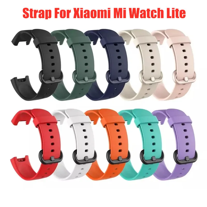 Ремешок силиконовый для Xiaomi Mi Watch Lite спортивный браслет наручных часов Redmi