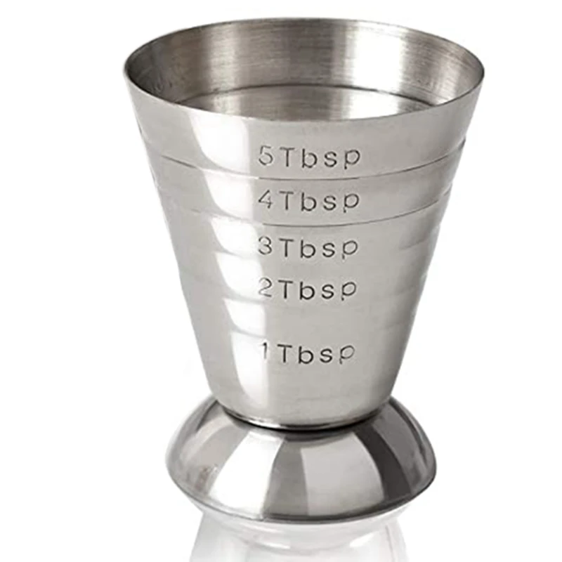 Stainless Steel Measuring Cup 2.5 Oz 75 Ml 5 Tbsp Cocktail Jiggers Pack of 2 | Дом и сад