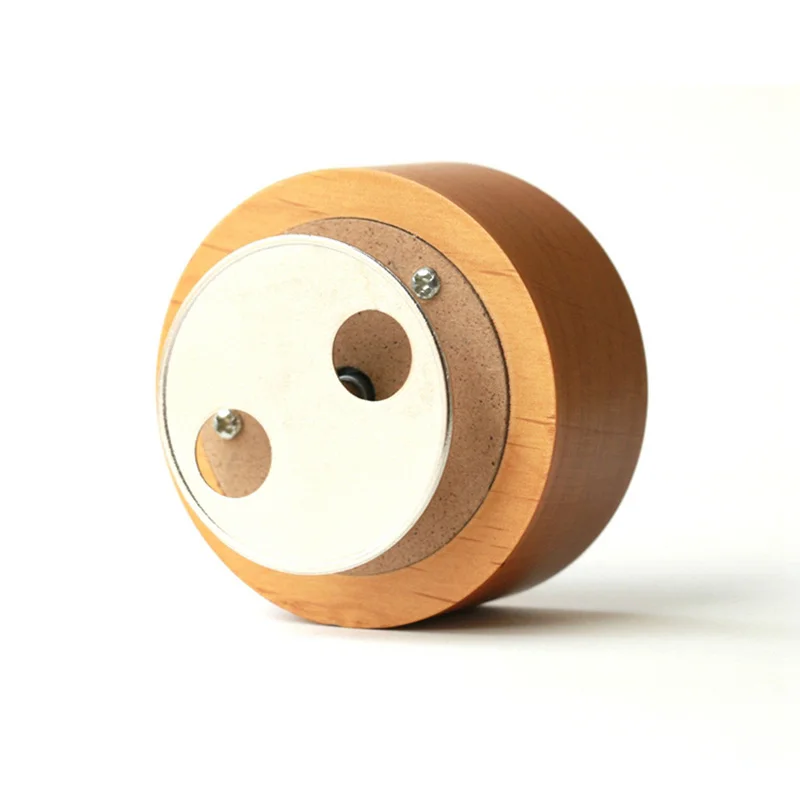 9 см круглые музыкальные коробки из бука с вращением по часовой стрелке