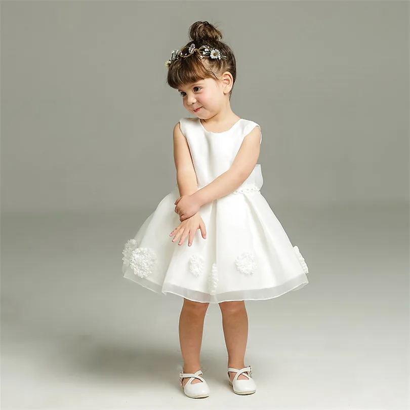 Baby Dress Flower Girl Baptism Christening Gowns 1st Birthday Party Wedding Princess Kids Dresses For Girls | Детская одежда и