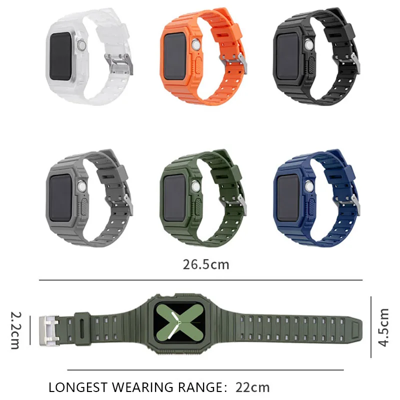 Силиконовый ремешок для Apple Watch SE Series 6 5 4 3 44 мм 42 мягкий прозрачный браслет из ТПУ