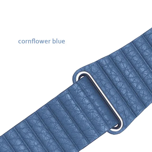 cornflower Натуральная кожа для apple watch band 4(iwatch 5) 44 мм 40 мм apple watch 3 2 1 ремешок 42 мм 38 мм аксессуары для запястья браслета - Цвет ремешка: cornflower
