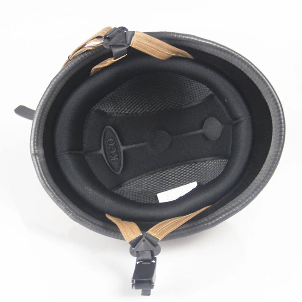 Классический ретро мотоциклетный полушлем мужской кожаный винтажный шлем в