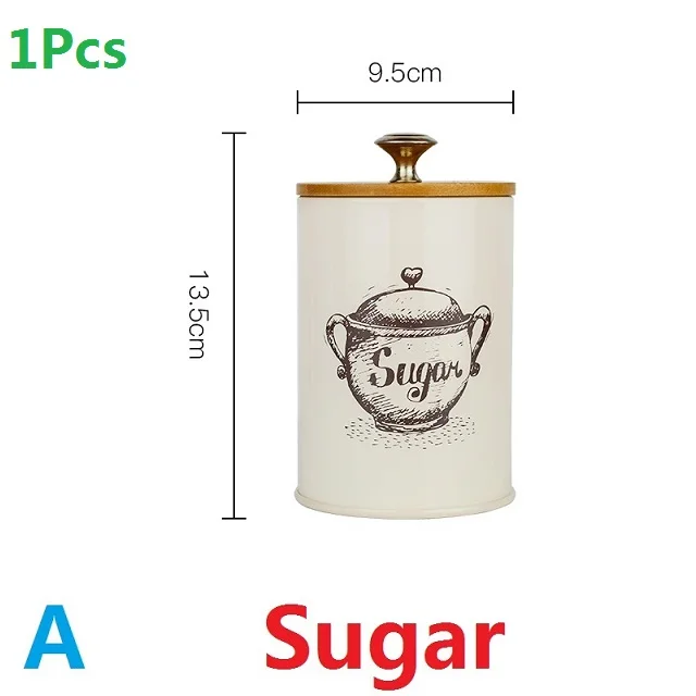 A Sugar 1-3 шт. емкости для хранения стали кухонная утварь многофункциональный цвет чай кофе сахар квадратный чехол качество дома красивый - Цвет: A Sugar
