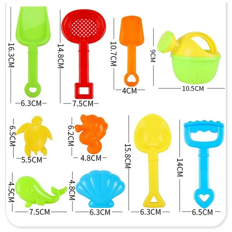 

Montessori Beach Tools Set Sand Playing Toys Kids Fun Water Beach Sandglass Gifts Sand Tool Seaside Shovel Tools Kit Toys Beach