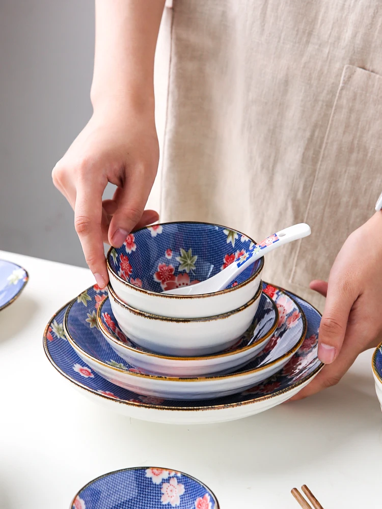 Японский Посуда креативные домашние Керамическая пиала для риса лапши Суповая