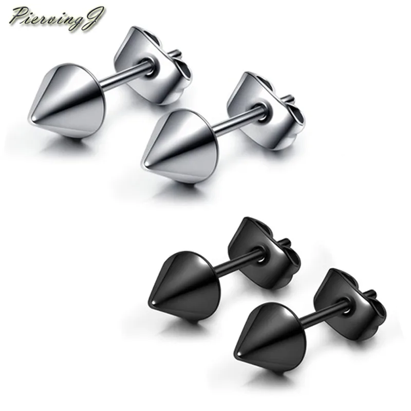 PiercingJ 1 10 пар шпильки 22 г 0 6 мм острие из нержавеющей стали конус серьги гвоздики в