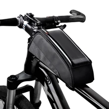 Waterproof Bicycle Bag Nylon Bike Cycling Cell Mobile Phone Bag Case 5.5Bicycle Panniers Frame Front Tube Bags Accessories