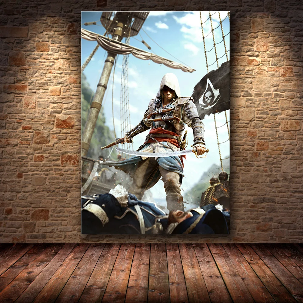 07 Без рамки игра Плакат Украшение живопись Assassin's Creed на HD холсте Картина на холсте художественный плакат стены искусства холст - Цвет: 07