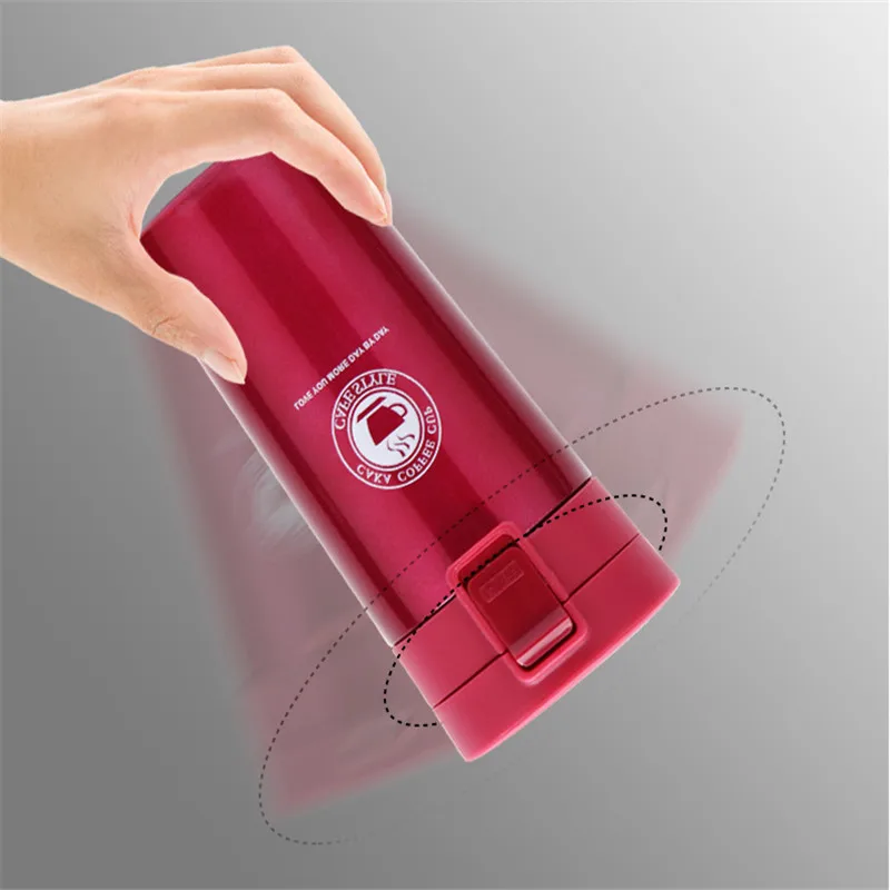 

380ml 17cm*6.5cm Travel Coffee Mug Stainless Steel Thermos Tumbler Cups Vacuum Flask Thermo Water Bottle Tea Mug Thermo Cup