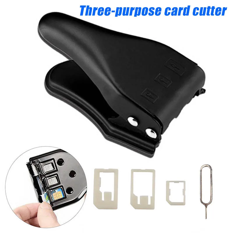 Enlarge 3 In 1 Micro/Standard To Nano SIM Card Cutter Tool for Apple IPhone 6/7/8 Samsung KQS8