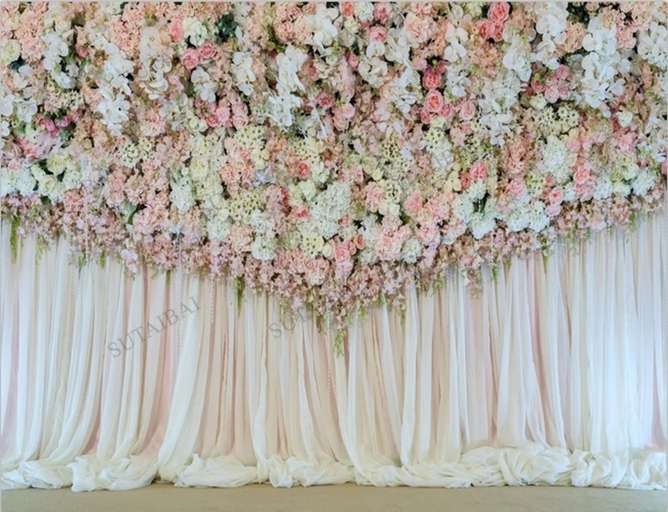 

Wedding Background Decoration Photography Flower Curtain Marriage Birthday Valentine Backdrop Photography For Photo Studio Prop