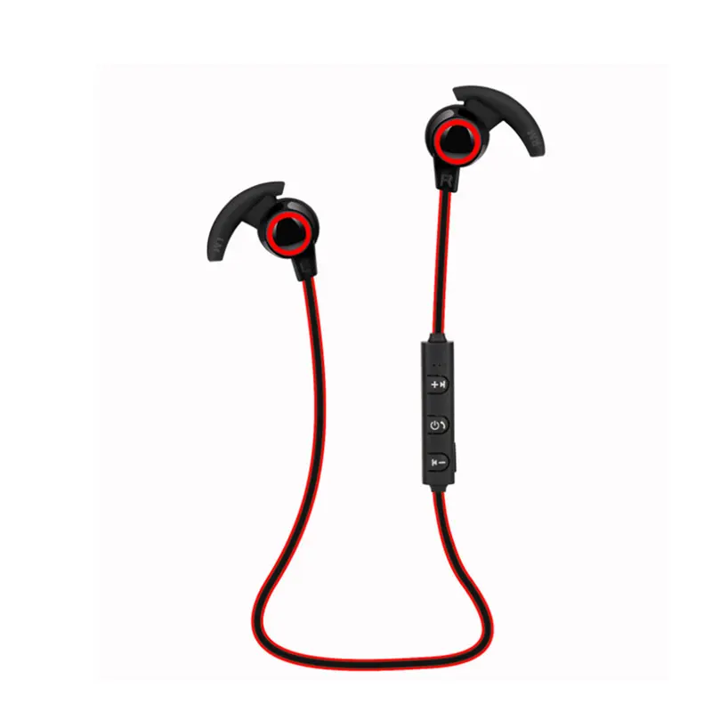 red Беспроводные bluetooth-наушники с активным шумоподавлением гарнитура для занятий спортом наушники-вкладыши с микрофоном для samsung huawei Xiaomi - Цвет: red