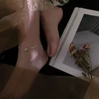 Браслет на удачу из стерлингового серебра 925 пробы с Круглым Диском для женщин, аксессуары для ног, пляжный ножной браслет, ювелирные изделия, оптовая продажа, S-B429