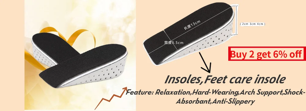 Men Women Insole Soft Rubber Gel Heel Pain Heel Spur Cup Increased insoles Support Shoe Cushion Invisible Foot Pad