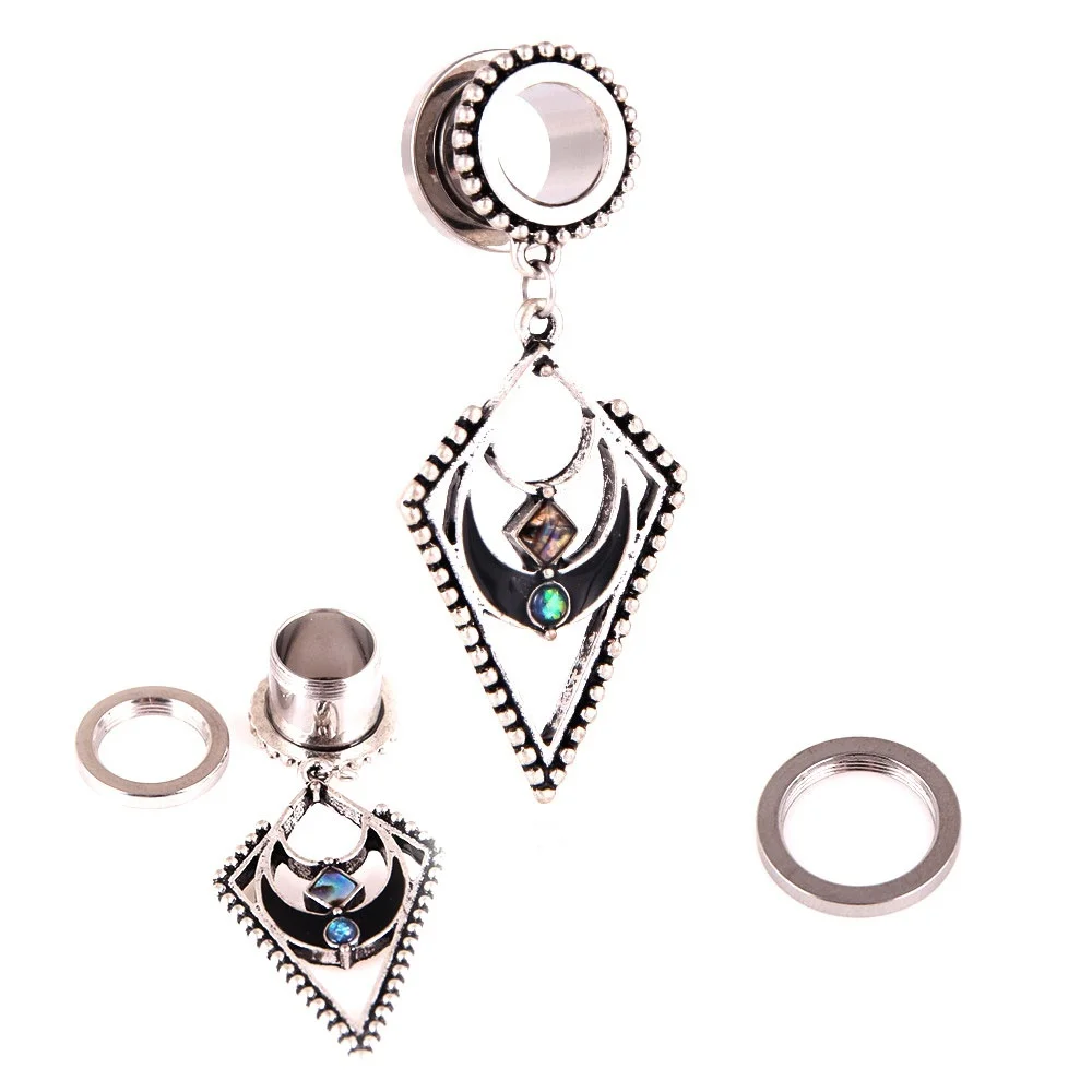 HAPPTYL 1 шт. ушные манометры Висячие затычки туннели для ушей кулон пирсинг