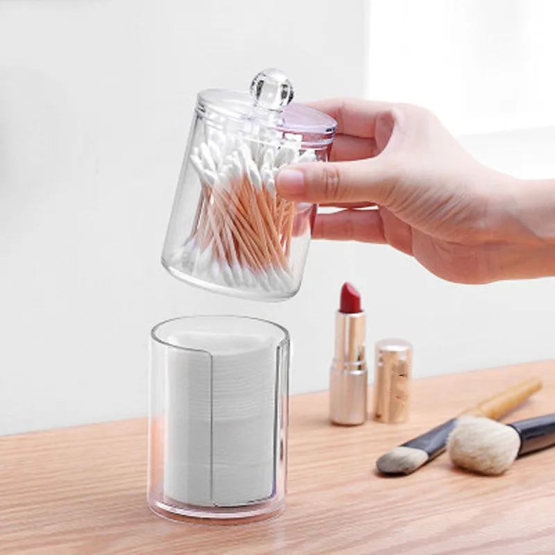 Новые ватные диски палочки прозрачный акриловый держатель для хранения коробка