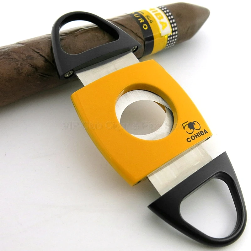 COHIBA 50th Anniversary Ограниченная серия желтая и черная Зажигалка для сигарет 2 фонарь